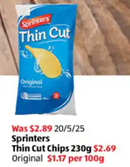 ALDI Sprinters thin cut chips offer