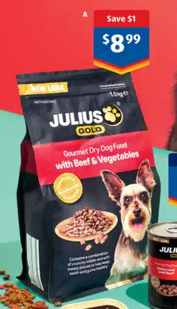 ALDI Julius gold gourmet dry dog food offer