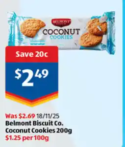 ALDI Belmont biscuit co. coconut cookies offer
