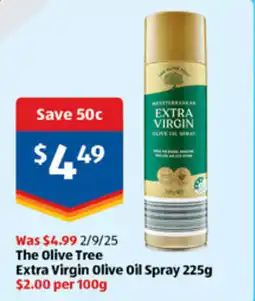 ALDI The olive tree extra virgin olive oil spray offer