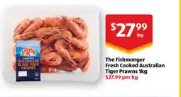 ALDI The fishmonger fresh cooked australian tiger prawns offer