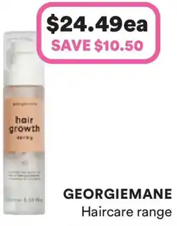 Priceline Georgiemane anti-frizz serum offer