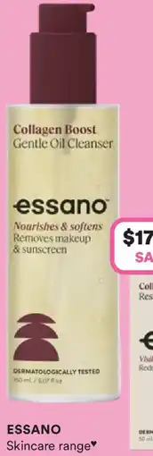 Priceline Essano collagen boost gentle oil cleanser offer