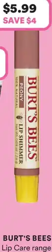 Priceline Burts bees lip shimmer balm peony offer