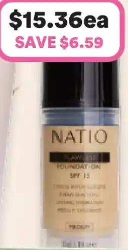 Priceline Natio flawless foundation spf 15 medium offer