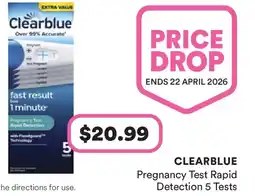 Priceline Clearblue Pregnancy Test Rapid Detection offer