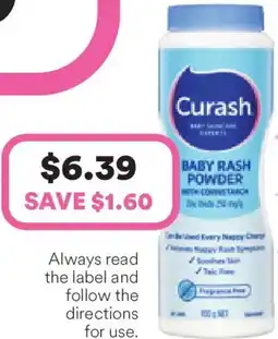Priceline Curash baby rash powder offer