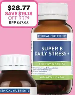 Priceline Ethical nutrients super b daily stress offer