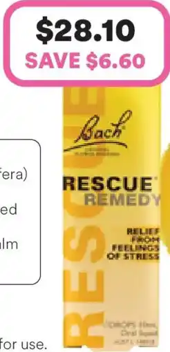Priceline Rescue remedy offer