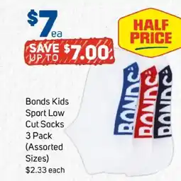 Foodland Bonds kids sport low cut socks offer