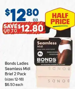 Foodland Bonds Ladies Seamless Midi Brief offer