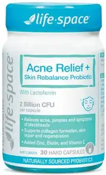 Discount Drug Stores Life-Space Acne Relief + Skin Rebalance Probiotic 30 Capsules offer