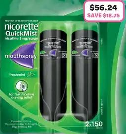 Priceline nicorette QuickMist offer