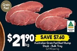 Drakes Australian Grain Fed Beef Rump offer
