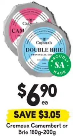 Drakes Cremeux Camembert or Brie offer