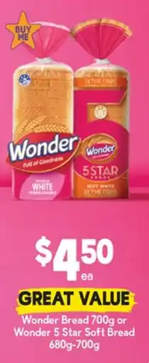 Drakes Wonder Bread or Wonder 5 Star Soft Bread offer