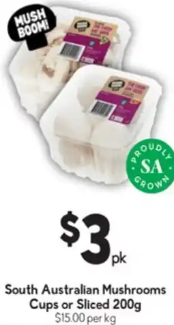 Drakes South Australian Mushrooms Cups or Sliced offer