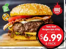 Spudshed Tasty beef burgers offer