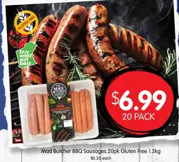Spudshed Mad butcher bbq sausages offer