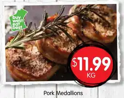 Spudshed Pork medallions offer