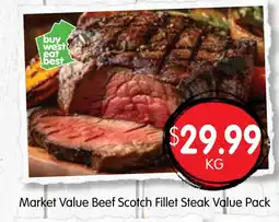 Spudshed Market value beef scotch fillet steak offer
