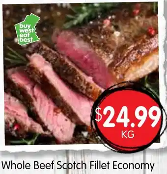 Spudshed Whole beef scotch fillet economy offer