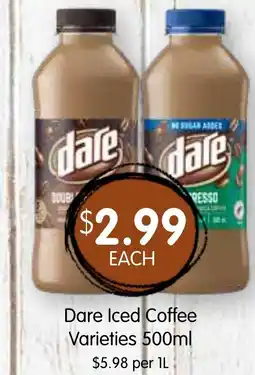 Spudshed Dare iced coffee offer