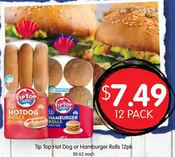 Spudshed Tip top hot dog or hamburger rolls offer