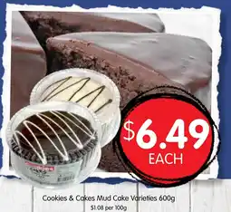 Spudshed Cookies & cakes mud cake offer