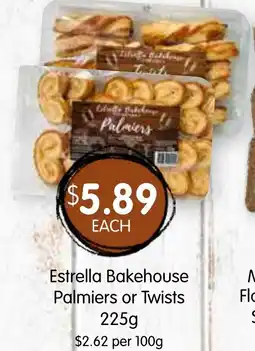 Spudshed Estrella bakehouse palmiers or twists offer