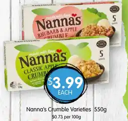 Spudshed Nanna's crumble offer