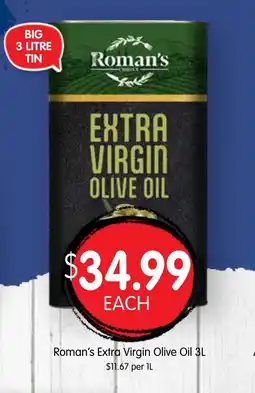 Spudshed Roman's extra virgin olive oil offer