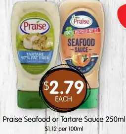 Spudshed Praise seafood or tartare sauce offer