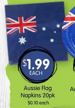 Spudshed Aussie flag napkins offer