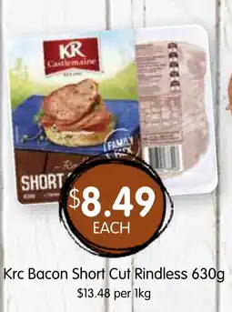 Spudshed Krc bacon short cut rindless offer