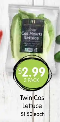 Spudshed Twin cos lettuce offer