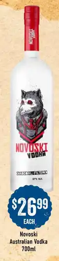 Spudshed Novoski australian vodka offer