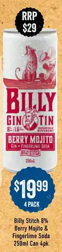 Spudshed Billy Stitch Berry Mojito & Fingerlime Soda offer