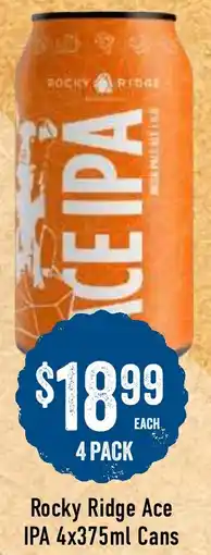 Spudshed Rocky ridge ace ipa offer