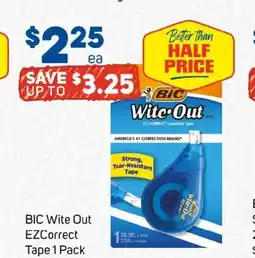 Foodland Bic wite out ezcorrect tape offer