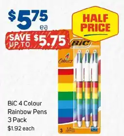 Foodland Bic 4 colour rainbow pens offer