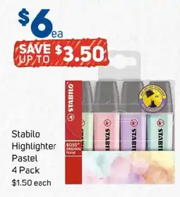 Foodland Stabilo highlighter pastel offer