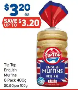 Foodland Tip top english muffins offer