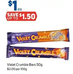 Foodland Violet crumble bars offer