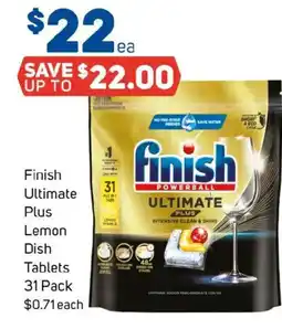 Foodland Finish ultimate plus lemon dish tablets offer