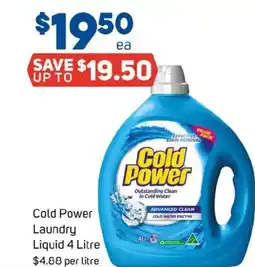 Foodland Cold power laundry liquid offer
