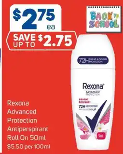 Foodland Rexona advanced protection antiperspirant roll on offer
