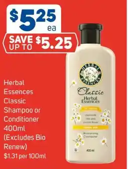 Foodland Herbal essences classic shampoo or conditioner offer