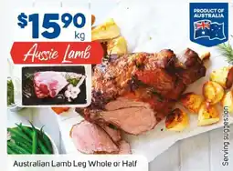 Foodland Australian lamb leg whole or half offer