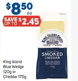 Foodland King island blue wedge or cheddar offer